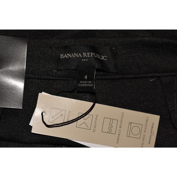 BANANA REPUBLIC NEW $99 Charcoal Ponte Knit Stretch Skinny Leg Legging Size 4‎ - Picture 4 of 4